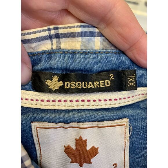 DSQUARED2 Long Sleeve Plaid Buttoned Shirt Size XXL - Picture 9 of 12